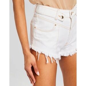 New Retrofete x Revolve Tessa Shorts Jean Micro Shorts Denim White 26